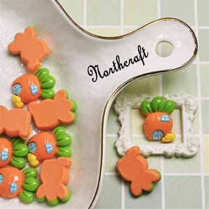 Carrot house  cabochons | House cabochons |Cartoon cabochons |Cute cabochons |Resin cabochons