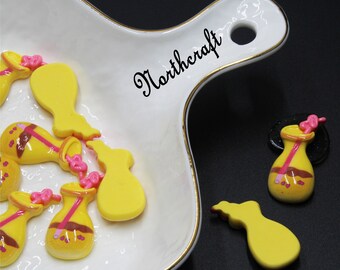 Resin Milk Tea Cabochons: Drink Embellishments (36x18x8mm)