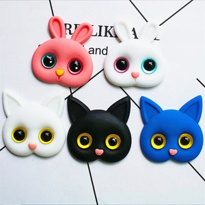 kat konijn Hars Cartoon Simulatie Nep Voedsel Voor DIY Sieraden Maken Ambachten Miniatuur Poppen Accessoires