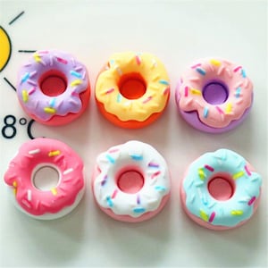donuts Resin Cartoon Simulation Fake Food For DIY Jewelry Making Crafts Miniature Dolls Accessories