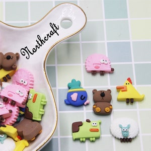 Cabochons d'animaux mignons | Cabochons de poussin | Cabochons d'oiseaux | Cabochons hérisson | Cabochons ours | Cabochon mouton | Cabochon vache | Cabochon en résine
