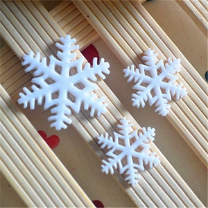 10pcs Snowflake Resin Flatback  Embellishment Accessories Scrapbooking Crafts 22/30mm