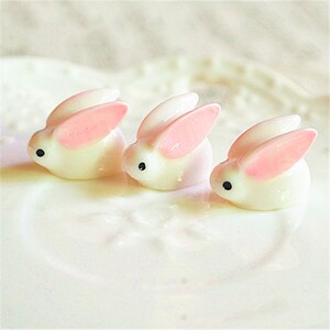 5/10/20/50pcs 3D Kawaii Harz Cartoon Tier Kaninchen Cabochon DIY dekorative Handwerk Scrapbooking Haarschleifen Accesssories 21x11x16mm