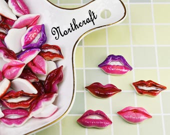 Lip cabochons | Mouth cabochons |  Labbro cabochons |Cute cabochons |Resin cabochons