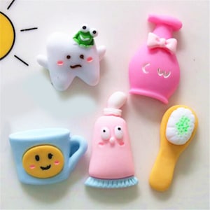 Zahnpasta Zahnbürste Harz Cartoon Simulation Fake Food Für DIY Schmuckherstellung Handwerk Miniatur Puppen Zubehör