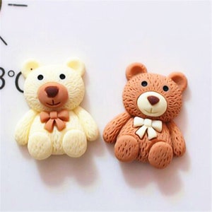 papillon orso Simulazione di cartoni animati in resina Cibo finto per gioielli fai-da-te Creazione di accessori per bambole in miniatura
