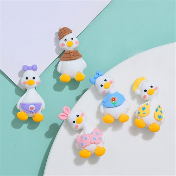 Cartoon Duck Resin Accessories for Phone Case DIY Material Kit for Handmade Stationery Box Hair Accessories and Resin Crafts