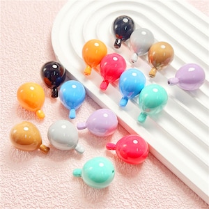 10pcs Resin Hot Air Balloon Beads: Enamel DIY Jewelry Supplies