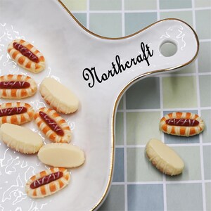 3D Wurstbrot Cabochons | Brot Cabochons | Lebensmittel Cabochons |Resin Cabochons