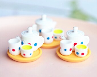 5/10/20pcs Resin teapot tea cup cabochon scrapbook kawaii DIY embellishments accessories
