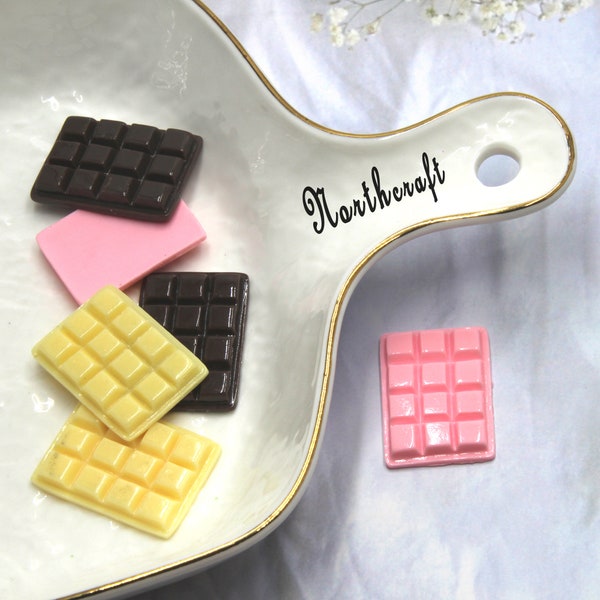 Cabochons en tablette de chocolat | Cabochons de chocolat | cabochons gourmands | cabochons en résine