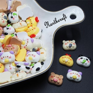 Hamster-cabochons | Beer cabochons |Bunny cabochons | Kat cabochons | Kuiken cabochons | Panda cabochons | Dieren cabochons | Hars cabochons