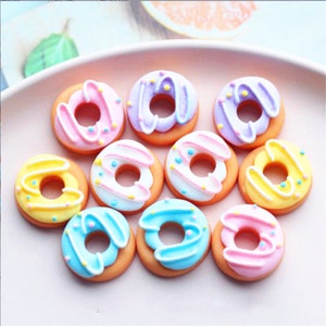 5/10/20pcs Donut en résine cabochon scrapbook kawaii bricolage embellissements accessoires