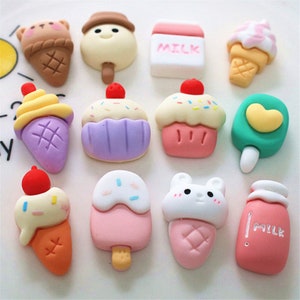 ice cream Resin Cartoon Simulation Fake Food For DIY Jewelry Making Crafts Miniature Dolls Accessories