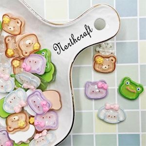 Transparente Tierkopfcabochons | Bären Cabochons |Frosch Cabochons |Hunde Cabochons |Katzen Cabochons |Resin Cabochons