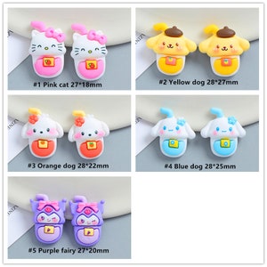 Cartoon Tier Getränk Tasse Harz Zubehör für DIY Handyhüllen Basteln Material Kit für Handgemachte Haarschmuck Harz Verzierungen Bild 2