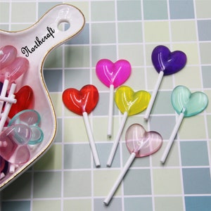 Liebes-Lollipop-Cabochon |Herz-Lollipop-Cabochon |Klarer Lollipop-Cabochon |Liebhaber-Cabochon |Paar-Cabochon |Lollipop-Cabochon |Harz-Cabochon