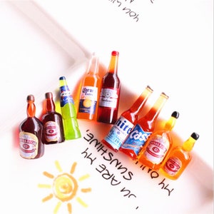 5/10/20/50pcs Resin Miniature Drink Wine Bottle For DIY Food Dollhouse Mini Play Doll Earring Keychain Accessory