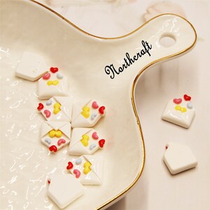 Liefde envelop cabochons | Envelop-cabochons | Lover-cabochons | Paar cabochons | Hars cabochons