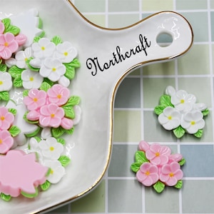 Cabochons met drie bloemen |Bloemencabochons |Lentecabochons | Leuke cabochons | Harscabochons
