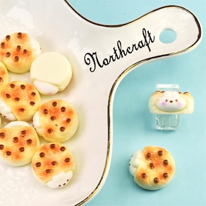 Cabochons de pain 3D avec lapin | Cabochons de pain de lapin | Cabochons de pain | Cabochons 3D | Cabochons mignons | Cabochons en résine