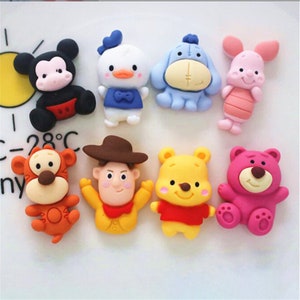 Bonito pato tigre urso macaco resina dos desenhos animados simulação comida falsa para diy jóias fazendo artesanato bonecas em miniatura acessórios