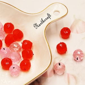 Cabochões de maçã 3D | Cabochões de maçã | Amante cabochão | Cabochões de frutas | cabochões de resina