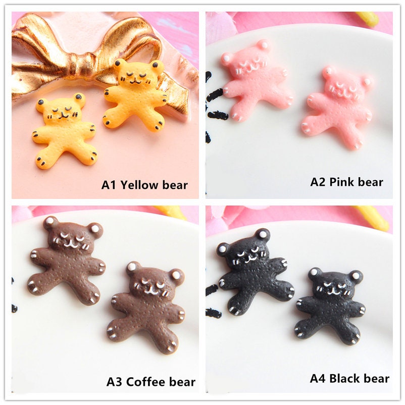 クマの樹脂チャーム10個：DIYクラフトアクセサリー - Etsy 日本
