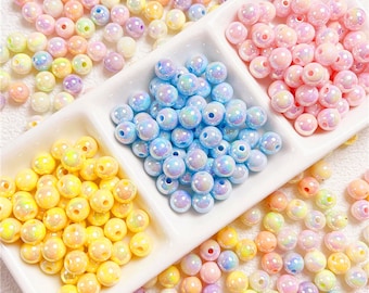 30pcs DIY Beading Materials Creamy Acrylic Spacer Beads for Jewelry Accessories 8/10/12mm