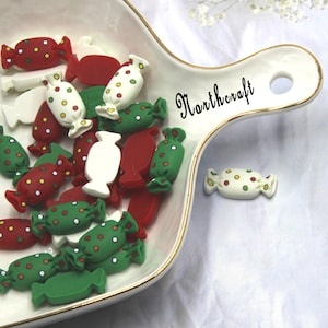 Kerstsnoephars cabochons: winterversieringen (30 x 15 x 9 mm)