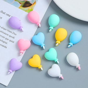 Macaron-gekleurde hartballon harsaccessoires voor doe-het-zelf crèmelijm Telefoonhoesjes Goo-kaartmaterialen Handgemaakte sieraden Harscomponenten