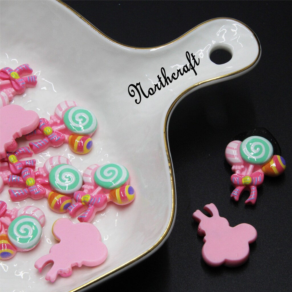 Airssory 200 Cabochon Resina A Forma Di Lecca Lecca Misti Per Gioielli Fai Da Te, Scrapbooking E Decorazioni - 13,5 Mm
