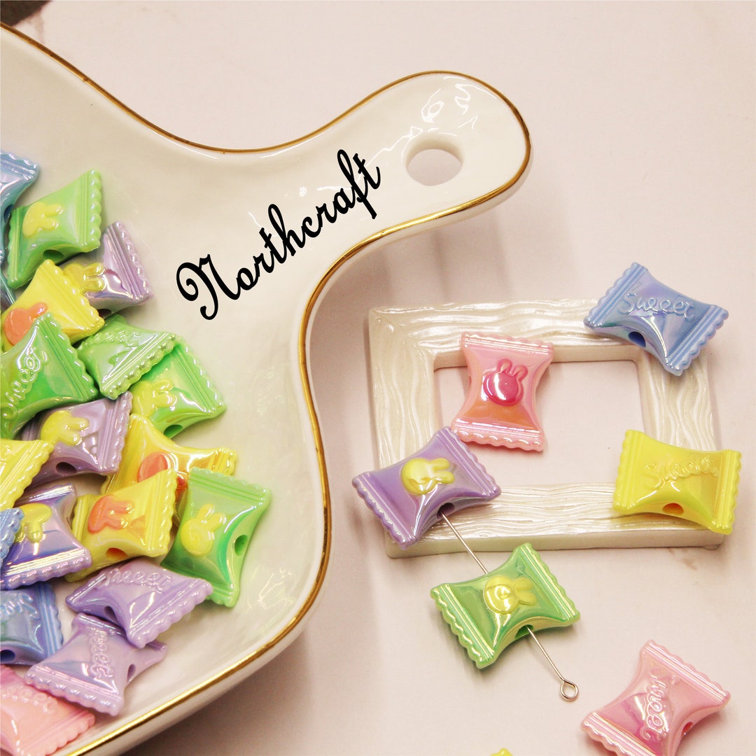 Rabbit Resin Candy Beads: UV Color Change, Sweet Charms (17x21mm) - Etsy