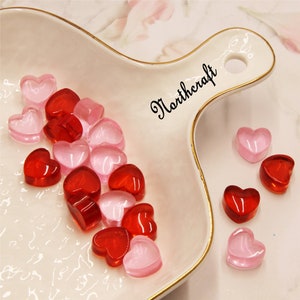 Heldere hart cabochons |Hart cabochons | Ik hou van cabochons | Lover-cabochons | Paar cabochons | Hars cabochons