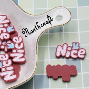 Mooie cabochons| Woordplaat cabochons|Konijnenkop cabochons|Schattige tag cabochons| Cartoon cabochons| Cabochons van hars