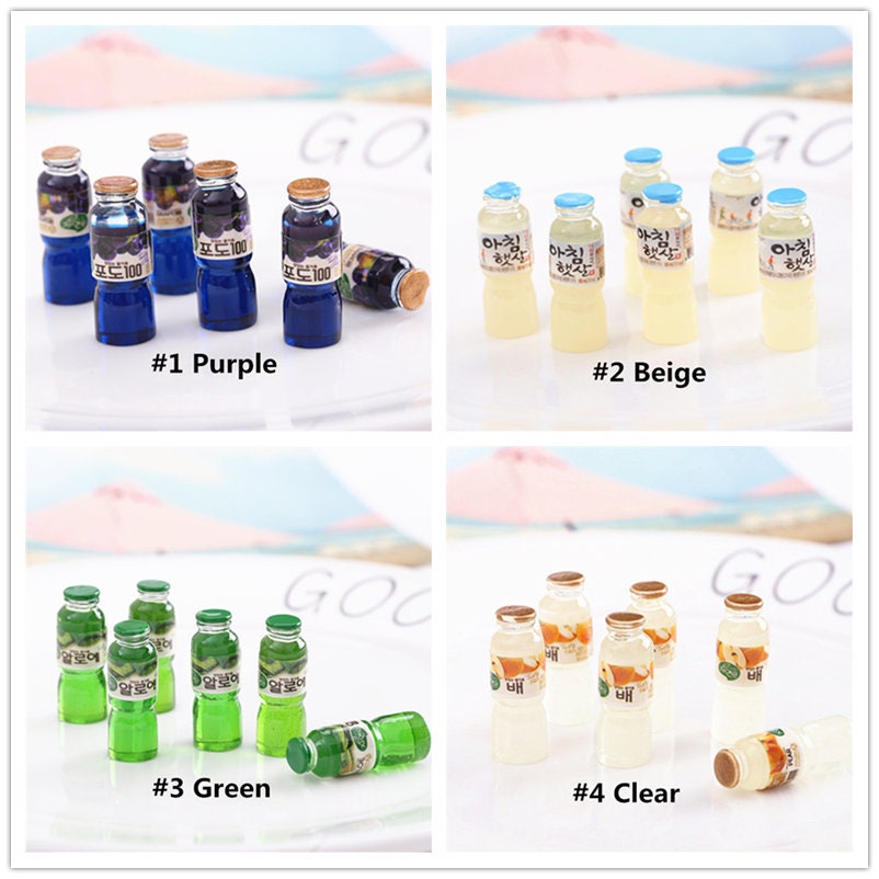 5/10/20/50pcs mini bouteille de jus de fruits diy handmade material resin  beverage juice mucus filling jewelry 1129mm -  France