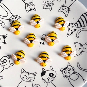 5/10/20/50pcs Resin Cabochon Bee DIY Flatback Scrapbooking Embellishment Craft Decoration Craft Making Accessories