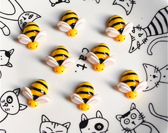 5/10/20/50pcs Harz Cabochon Bee DIY Flatback Scrapbooking Verschönerung Handwerk Dekoration Handwerk machen Zubehör