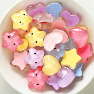 helder sterhart Hars Cartoon Simulatie Nep Voedsel Voor DIY Sieraden Maken Ambachten Miniatuur Poppen Accessoires