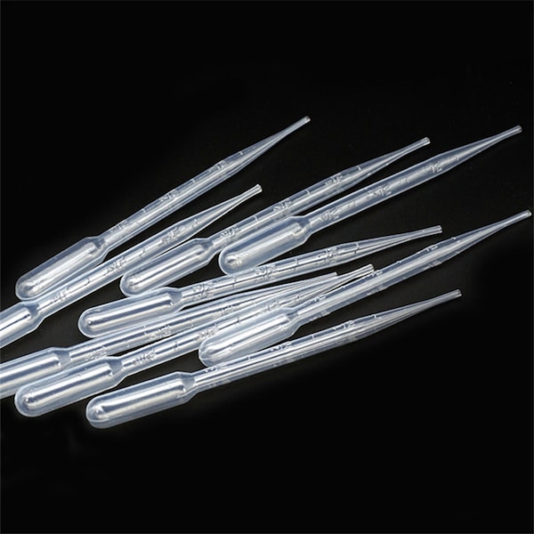 3ml Disposable Plastic Pipettes Dropper Pipettes for Glue Dropping Laboratory Consumables