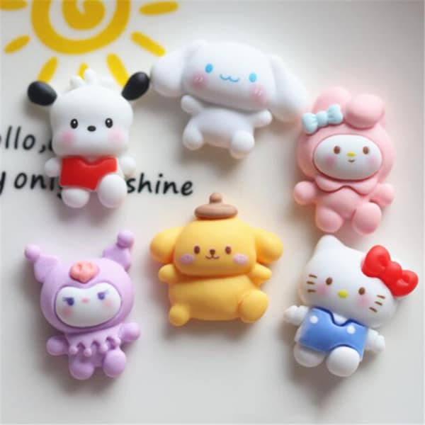 5/10/20pcs Resin cartoon bear cat dog rabbit cabochon scrapbook kawaii DIY embellishments accessories