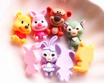 5/10/20/50pcs Bär Tiere Flatback Harz Cabochon Kawaii Tiere Fit Telefon Deco Teile DIY Zubehör Scrapbooking Handwerk 12 * 20mm