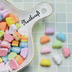 Filled cloud cabochons | Cloud  cabochons | Cream cloud  cabochons |Cute cabochons | Cartoon cabochons |Resin cabochons
