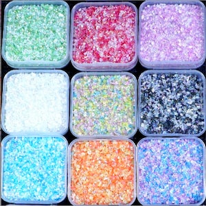 Onregelmatige kleine kiezelsteen Glas Zand Decoratie DIY Druppellijm Vloeiend linnen Vloeiend zand Imitatie Mineraal Verpletterd Vulmateriaal