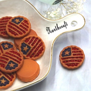 cabochões de pizza com bandeira americana |cabochões de pizza |cabochões de torta | cabochões alimentares | cabochões de resina