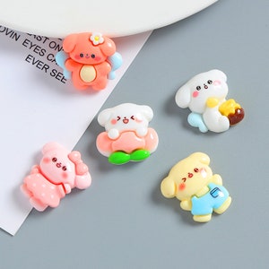 Cute Cartoon Dog Resin Accessories for DIY Phone Cases Crafting Material Kit for Handmade Hair Accessories Resin Embellishments