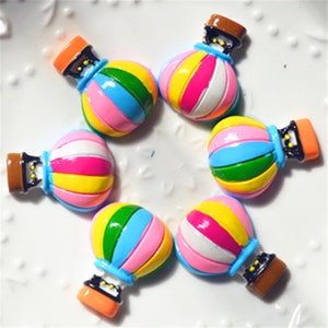 5/10/20/50pcs Hars Heteluchtballon Flatback Cabochons Scrapbook DIY Koelkast Stickers Haartelefoon accessoires 23 * 29mm