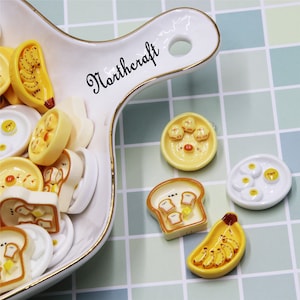 Cabochons en assiette pour poussins | Assiette à oeufs cabochons | Cabochons à assiette de bananes | Cabochons à assiette à pain | Cabochons à assiette | Cabochons à assiettes | Cabochons en résine