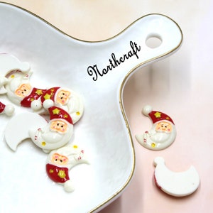 Cabochões de cabeça de Papai Noel | Cabochões de Papai Noel |Cabochões de Natal |Cabochões de Natal | Cabochão de resina