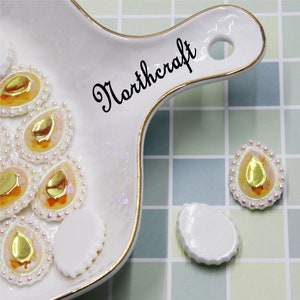 Cabochon a goccia placcati in oro/Cabochon placcati/Cabochon a goccia/Cabochon a goccia/Cabochon carini/Cabochon in resina